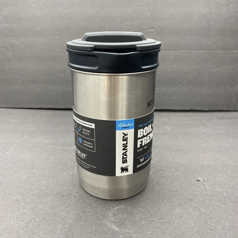 Stanley Stainless Steel Boil + Brew French Press Mug with Black Lid - Picture 2 of 16